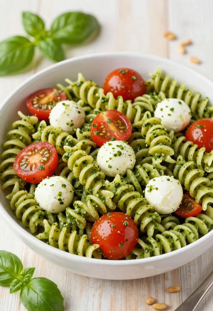 16 Best Italian Potluck Recipes (Easy to Transport) - 10. Pesto Pasta Salad 1