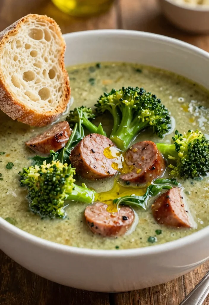 16 Best Italian Sausage Soup Recipes for Comfort Food Lovers - 11. Italian Sausage and Broccoli Rabe Soup 1