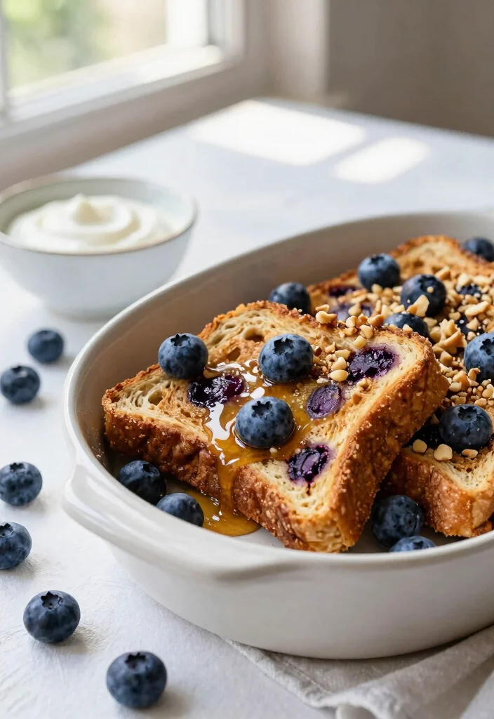 16 Blueberry French Toast Bake Recipes (Fresh and Fluffy) - 3. Whole Wheat Blueberry French Toast Bake 1