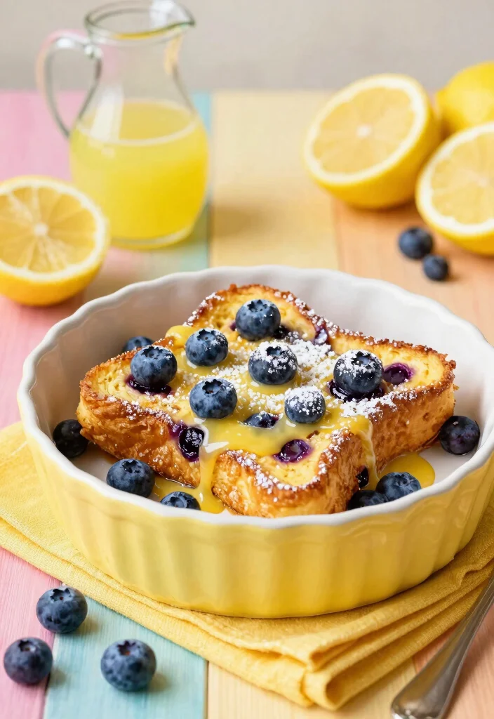 16 Blueberry French Toast Bake Recipes (Fresh and Fluffy) - 4. Lemon Blueberry French Toast Bake 1