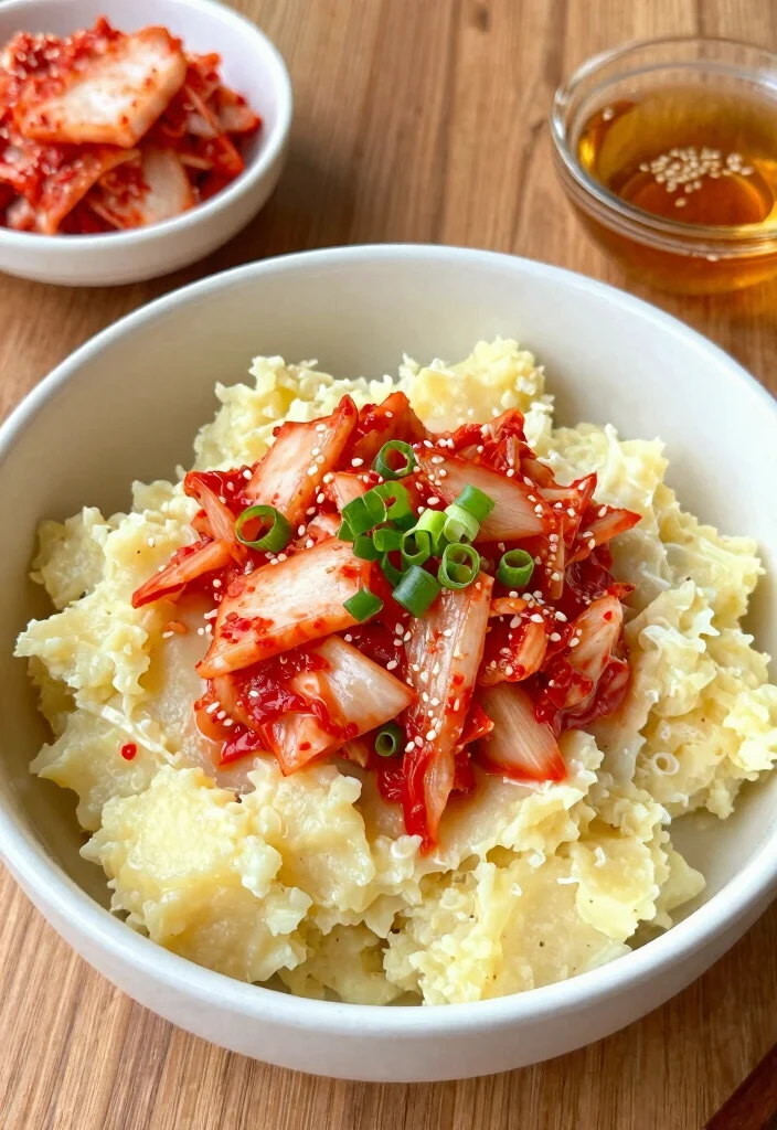 16 Creamy & Comforting Japanese Potato Salad Recipes You Must Try - 4. Japanese Potato Salad with Kimchi 1