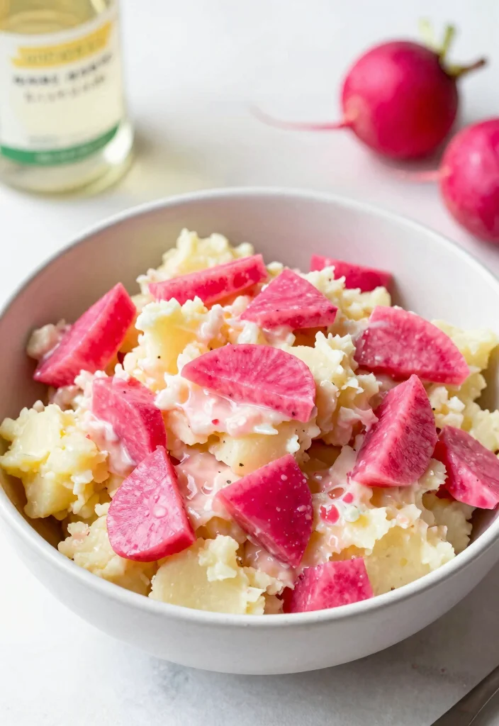 16 Creamy & Comforting Japanese Potato Salad Recipes You Must Try - 8. Pickled Radish Potato Salad 1