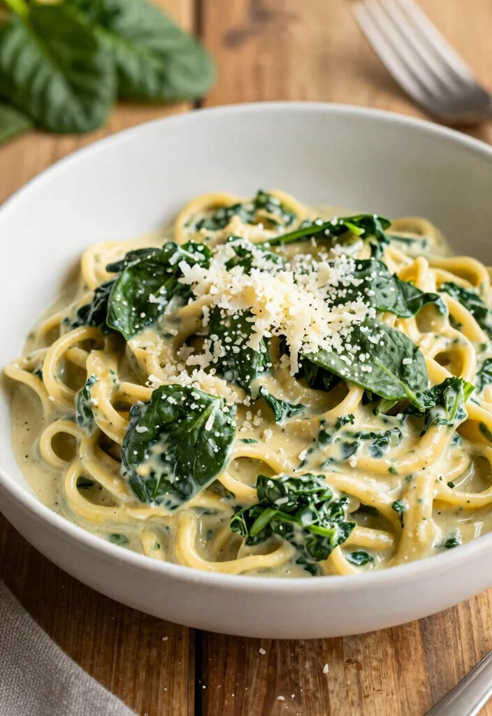 16 Easy Italian Pasta Recipes for Quick and Healthy Weeknight Dinners - 13. Spinach Alfredo Pasta 1
