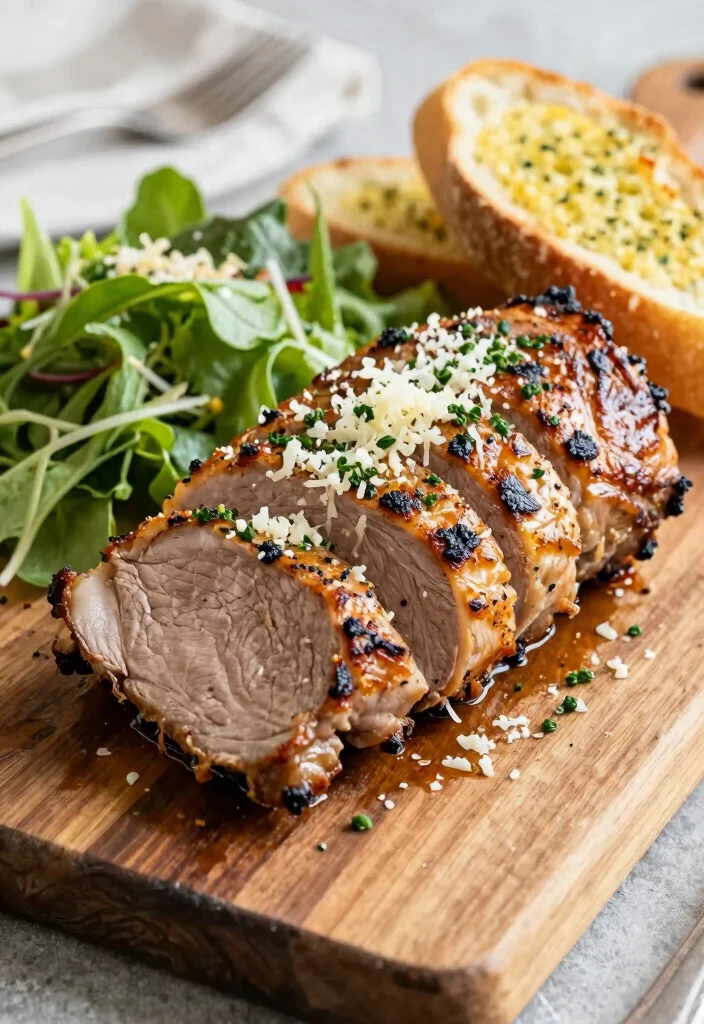 16 Easy Italian Pork Loin Recipes (Tender & Juicy) - 4. Garlic Parmesan Pork Loin 1