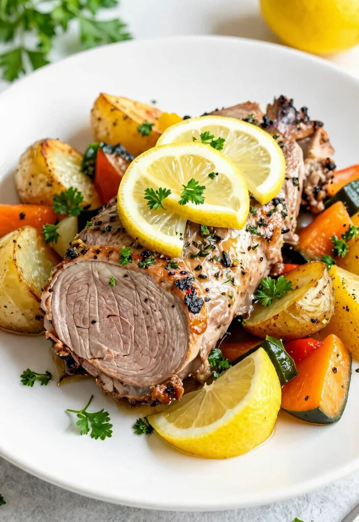 16 Easy Italian Pork Loin Recipes (Tender & Juicy) - 6. Italian Lemon Herb Pork Loin 1