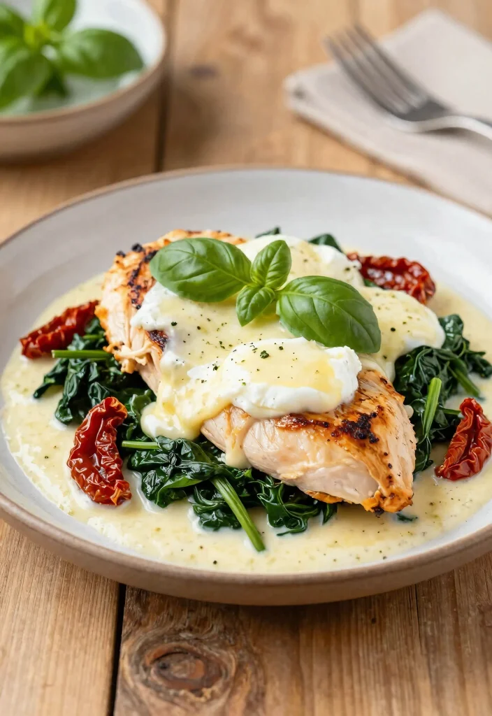 16 Easy Low-Carb Italian Recipes (Keto-Friendly) - 13. Tuscan Chicken with Spinach 1