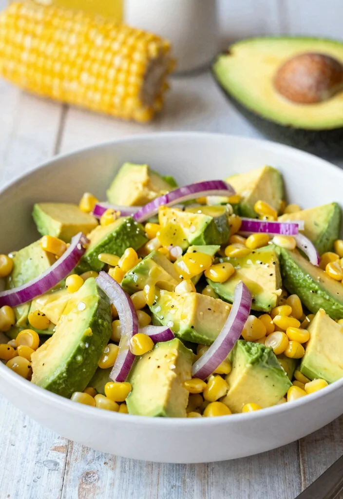 16 Easy Salad Recipes with Italian Dressing - 12. Corn and Avocado Salad 1