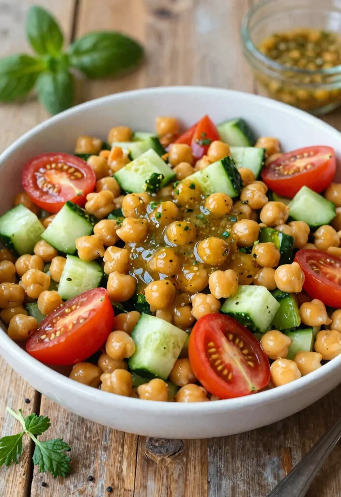 16 Easy Salad Recipes with Italian Dressing - 8. Chickpea Italian Salad 1