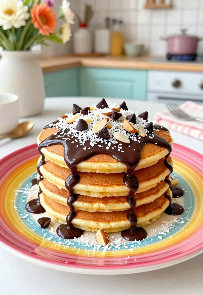 16 Fluffy Japanese Pancake Recipes You Can Make at Home - 12. Almond Joy Pancakes 1