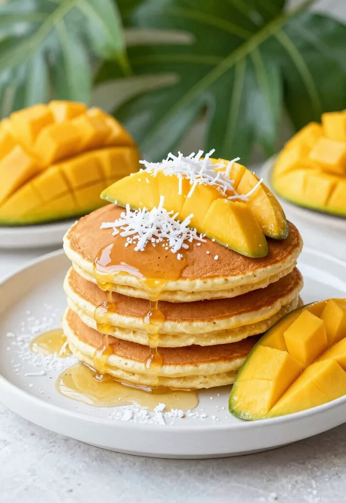 16 Fluffy Japanese Pancake Recipes You Can Make at Home - 13. Tropical Mango Coconut Pancakes 1