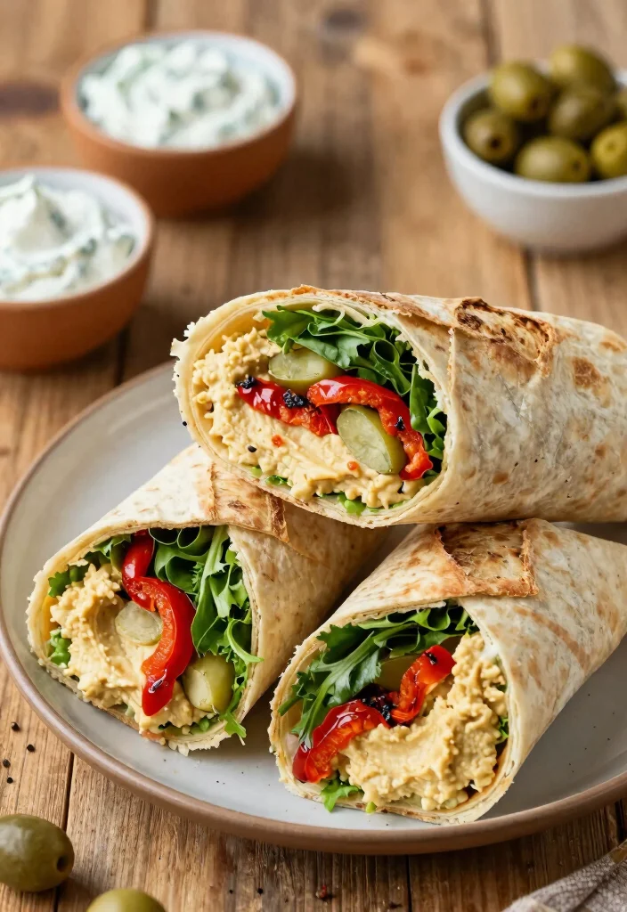 16 French Bread Dinner Ideas (Meals You Can Make with a Loaf) - 6. Mediterranean French Bread Wraps 1