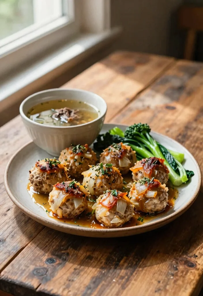 16 French Onion Chicken Meatballs Recipes for Lighter Dinners - 3. Baked French Onion Chicken Meatballs 1