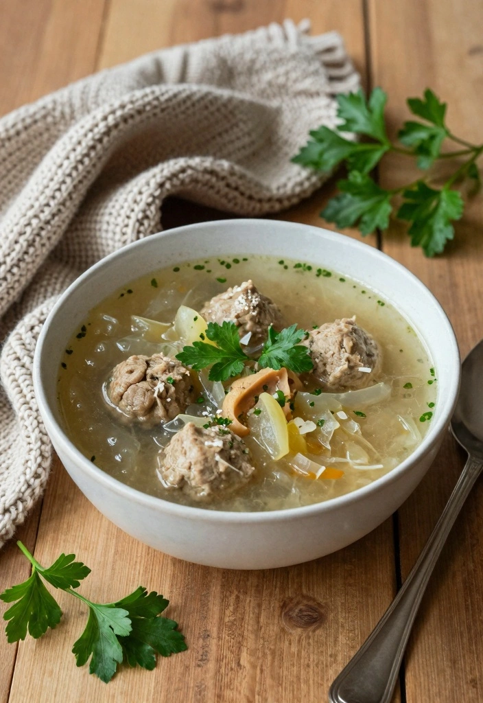 16 French Onion Chicken Meatballs Recipes for Lighter Dinners - 5. French Onion Chicken Meatball Soup 1
