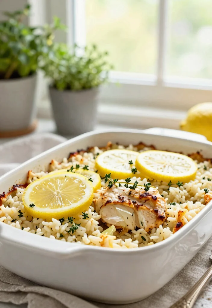 16 French Onion Chicken and Rice Bake Recipes for Family Dinners - 8. Lemon Herb French Onion Chicken and Rice Bake 1