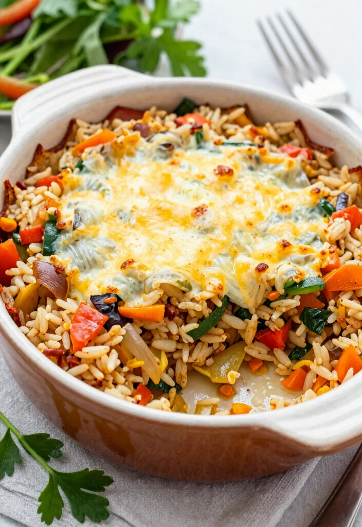 16 French Onion Chicken and Rice Bake Recipes for Family Dinners - 9. Vegetarian French Onion Rice Bake 1