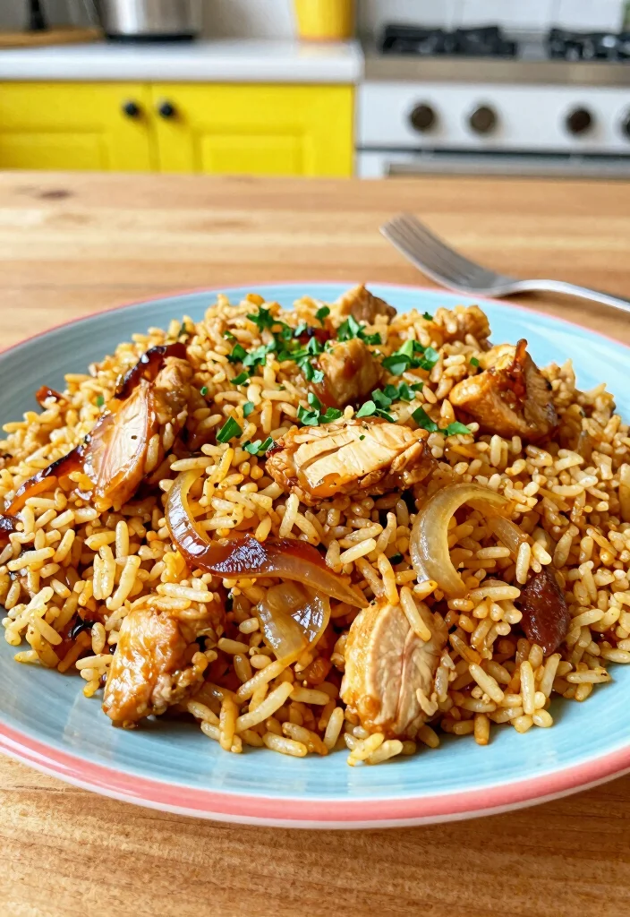 16 French Onion Chicken and Rice Recipes (One-Pan Meals) - 10. French Onion Chicken Fried Rice 1