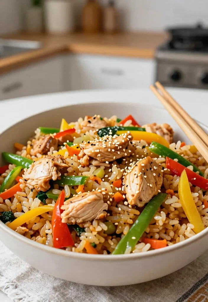 16 French Onion Chicken and Rice Recipes (One-Pan Meals) - 15. French Onion Chicken and Rice Stir Fry 1