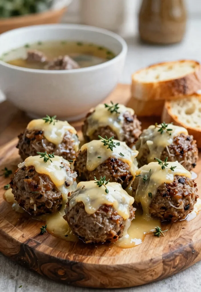 16 French Onion Meatballs Recipes for Cozy Appetizers and Meals - 1. Classic French Onion Meatballs 1
