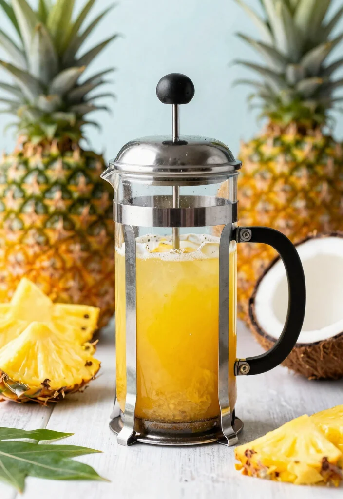16 French Press Coffee Recipes and Flavor Ideas to Upgrade Your Brew - 7. Tropical Coconut and Pineapple Bliss 1