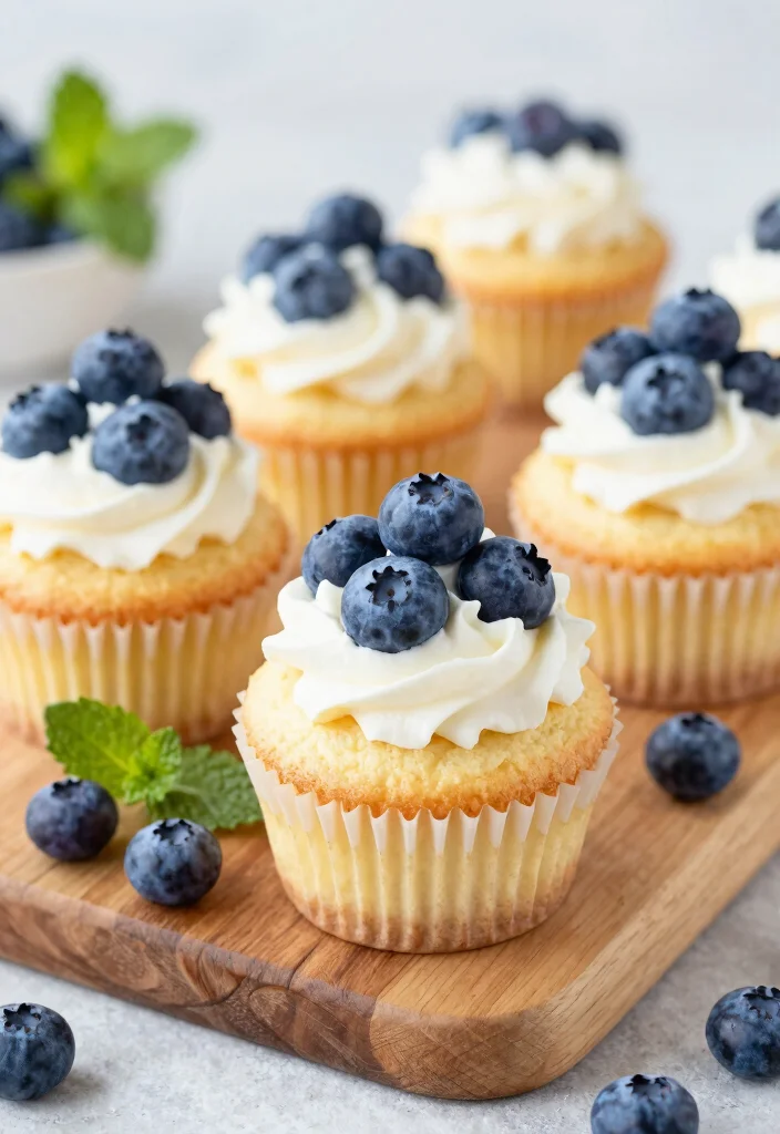 16 Irresistible Japanese Cotton Cheesecake Cupcakes Recipes (Mini & Fluffy) - 10. Blueberry Japanese Cotton Cheesecake Cupcakes 1