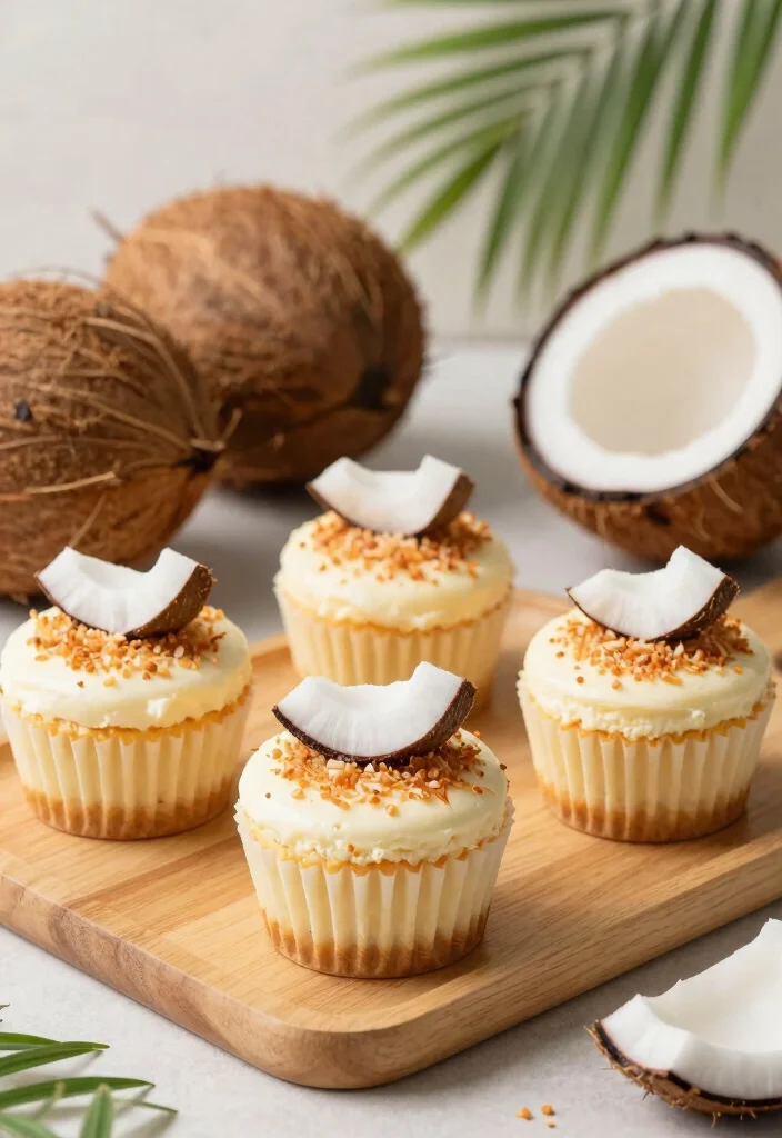 16 Irresistible Japanese Cotton Cheesecake Cupcakes Recipes (Mini & Fluffy) - 7. Coconut Japanese Cotton Cheesecake Cupcakes 1