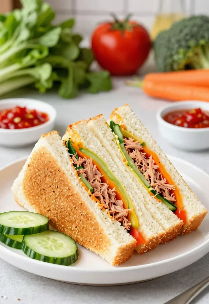 16 Irresistible Japanese Milk Bread Sandwich Ideas - 2. Spicy Tuna Sandwich 1