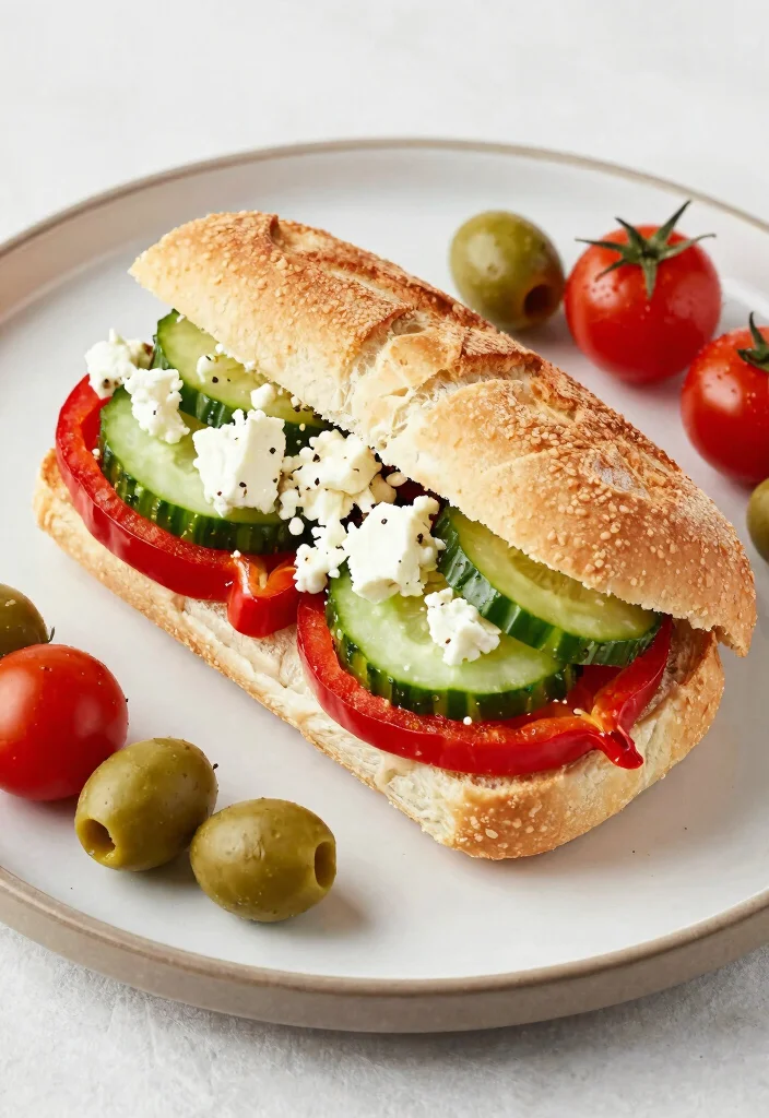 16 Irresistible Japanese Milk Bread Sandwich Ideas - 7. Mediterranean Veggie Sandwich 1