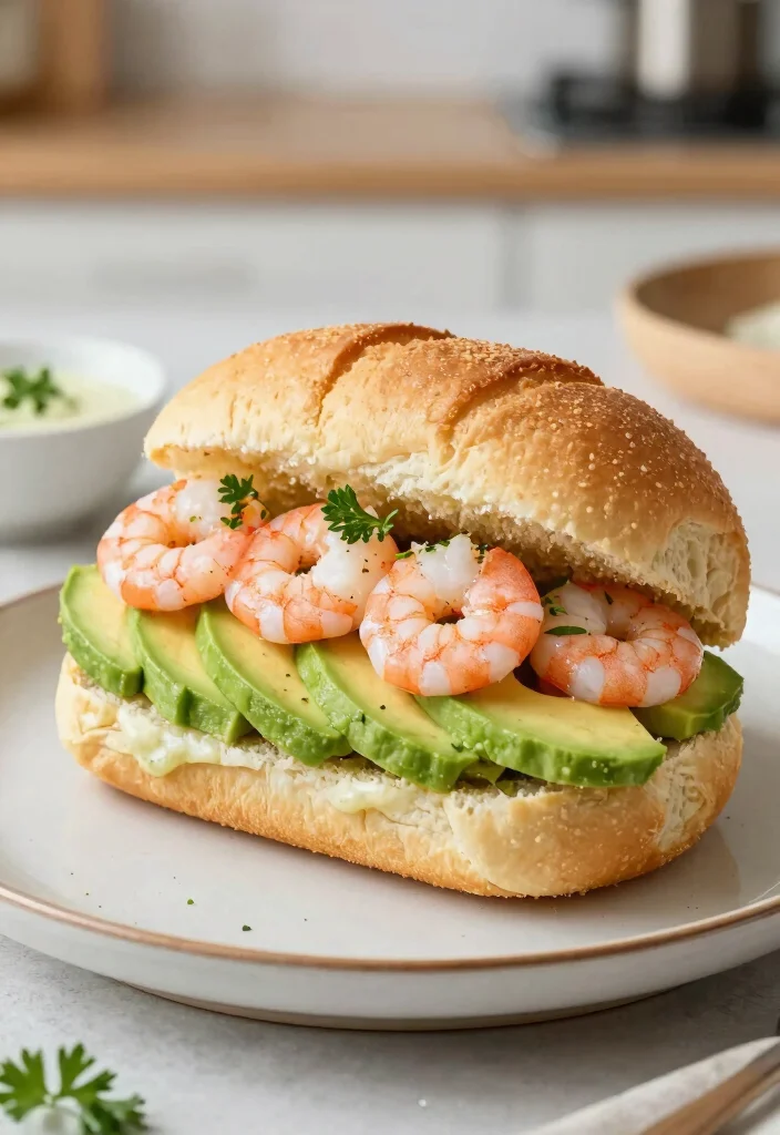 16 Irresistible Japanese Milk Bread Sandwich Ideas - 8. Shrimp Avocado Sandwich 1