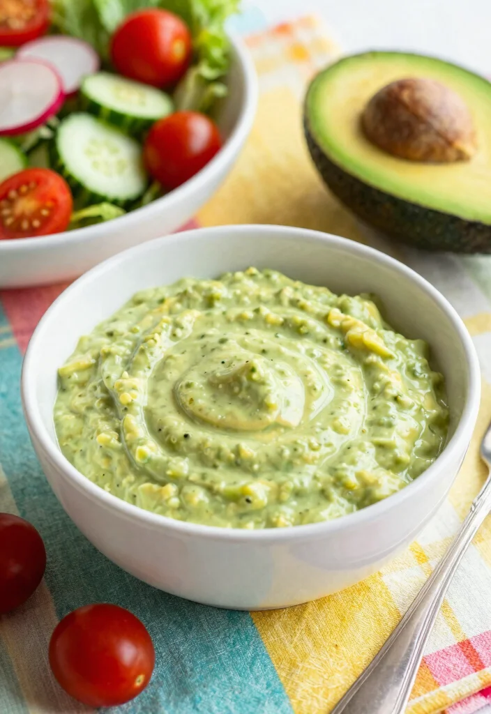 16 Japanese Ginger Salad Dressing Recipes (Zesty & Fresh) - 4. Creamy Avocado Ginger Dressing 1