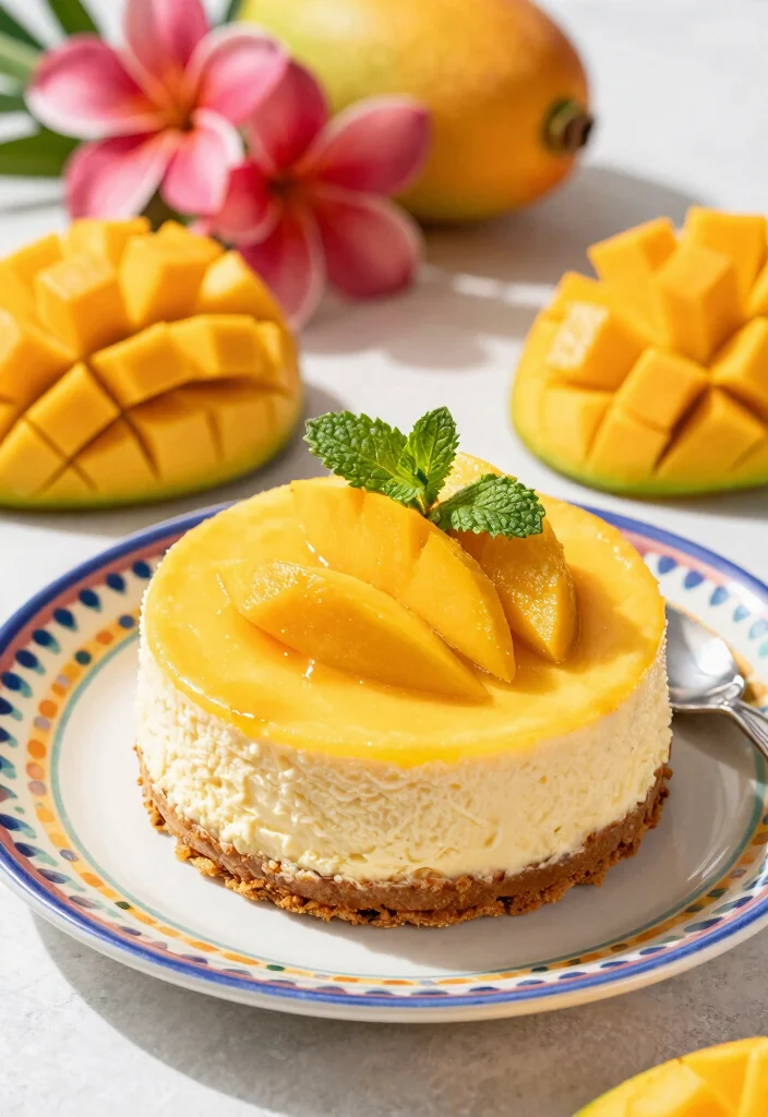 16 Light and Airy Japanese Soufflé Cheesecake Recipes - 5. Mango Soufflé Cheesecake 1