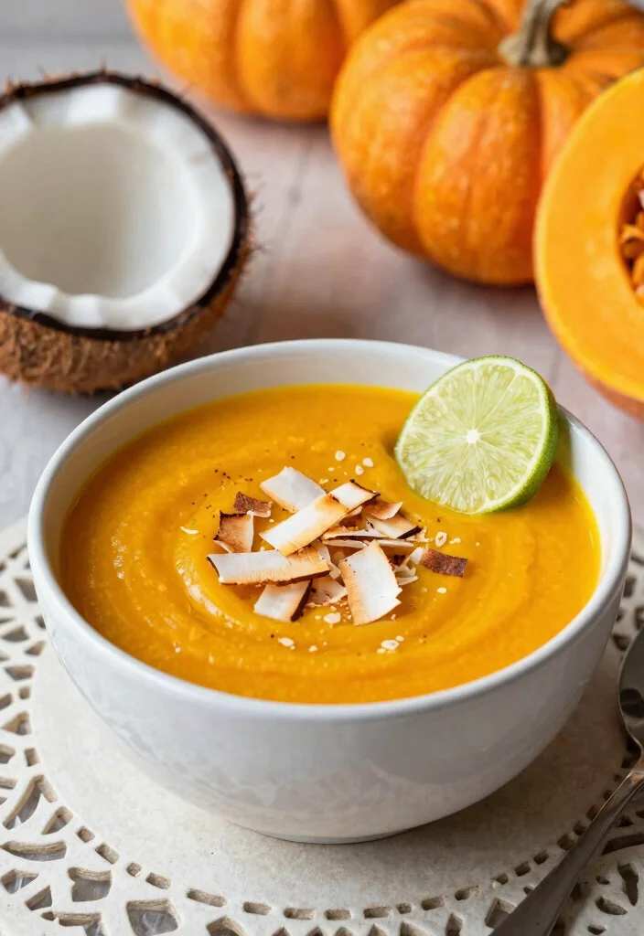 16 Simple Japanese Clear Soup Recipes (Light & Comforting) - 14. Pumpkin and Coconut Soup 1
