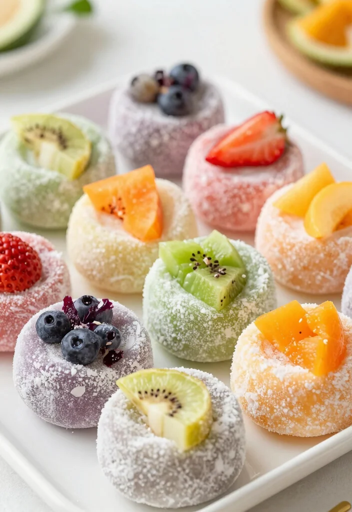 16 Traditional Japanese Wagashi Sweets Recipes: Vegan Delights - 15. Vegan Fruit Mochi 1