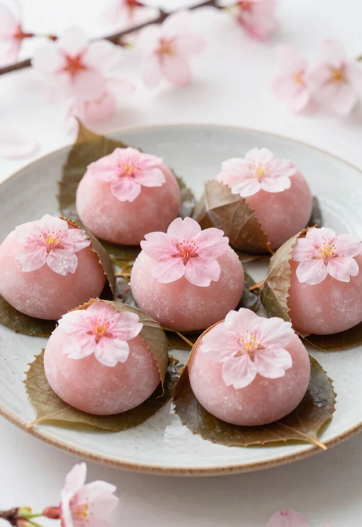 16 Traditional Japanese Wagashi Sweets Recipes: Vegan Delights - 4. Sakura Mochi 1