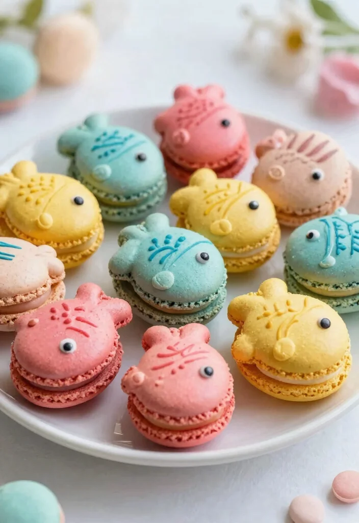 16 Unique Japanese Fish Dessert Ideas and Recipes - 11. Fish-Shaped Macarons 1