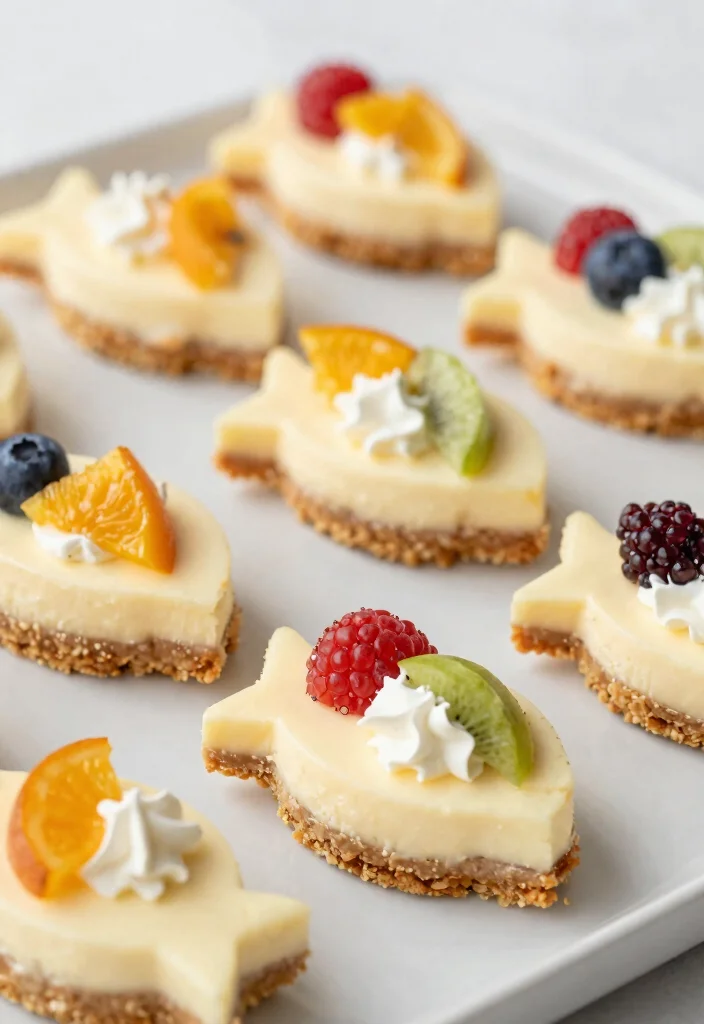 16 Unique Japanese Fish Dessert Ideas and Recipes - 13. Fish-Shaped Cheesecake Bites 1