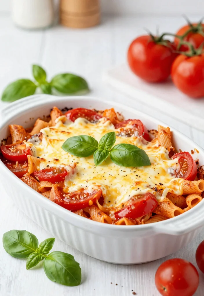 17 Best Italian Pasta Bake Recipes for Comfort Food Dinners - 8. Tomato Basil Pasta Bake 1