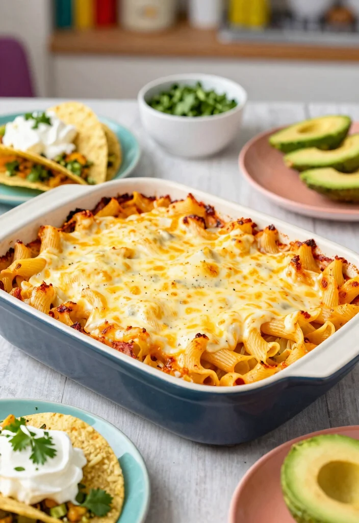 17 Best Italian Pasta Bake Recipes for Comfort Food Dinners - 9. Cheesy Taco Pasta Bake 1