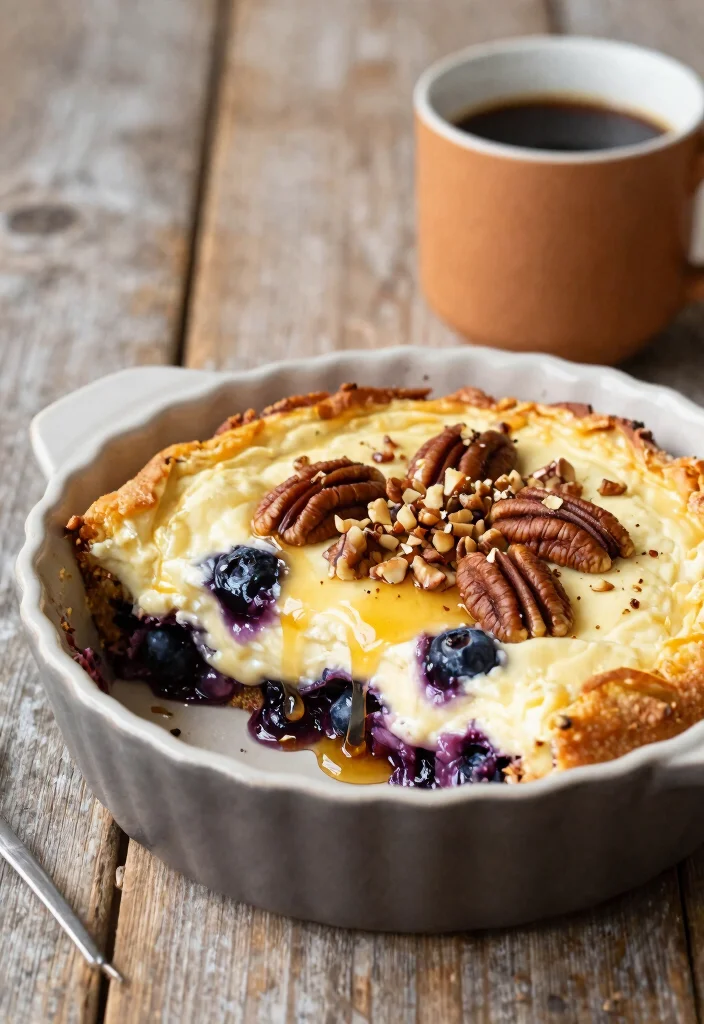 17 Blueberry Cream Cheese French Toast Bake Recipes for Weekend Brunch - 11. Maple Pecan Blueberry Cream Cheese Bake 1