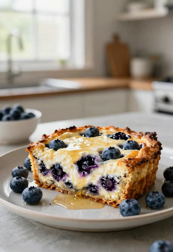 17 Blueberry Cream Cheese French Toast Bake Recipes for Weekend Brunch - 4. Overnight Blueberry Cream Cheese Bake 1