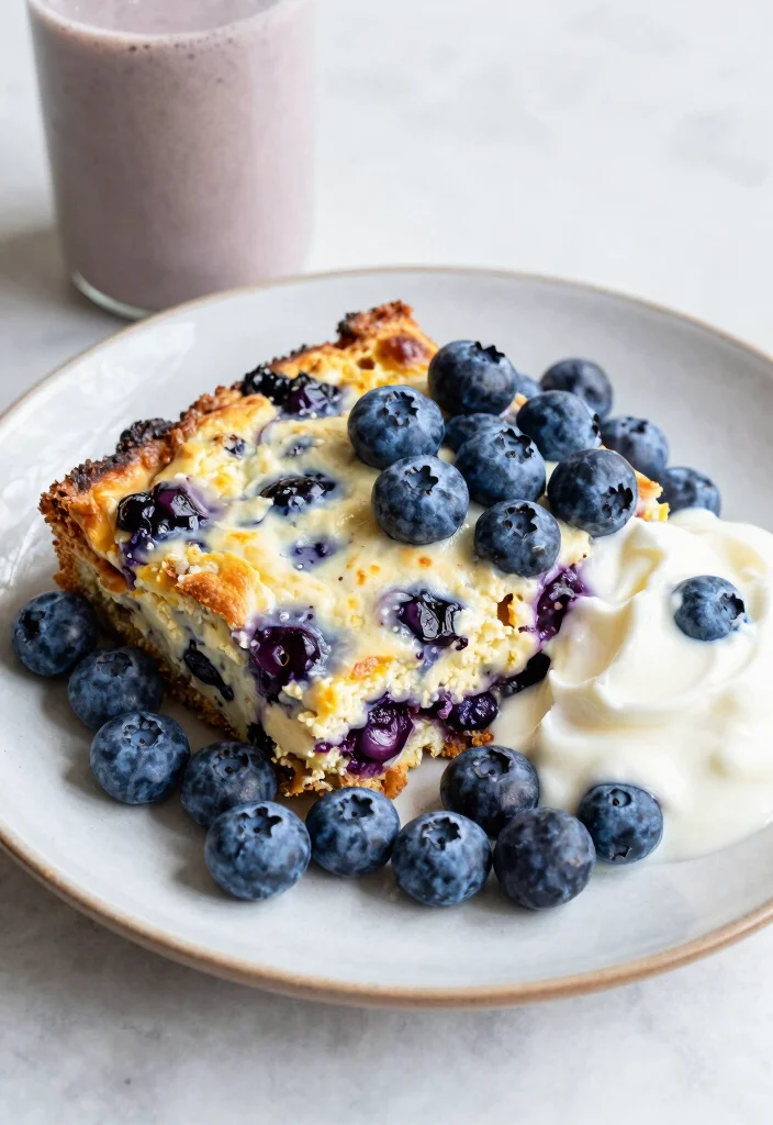 17 Blueberry Cream Cheese French Toast Bake Recipes for Weekend Brunch - 6. Protein-Packed Blueberry Cream Cheese Bake 1