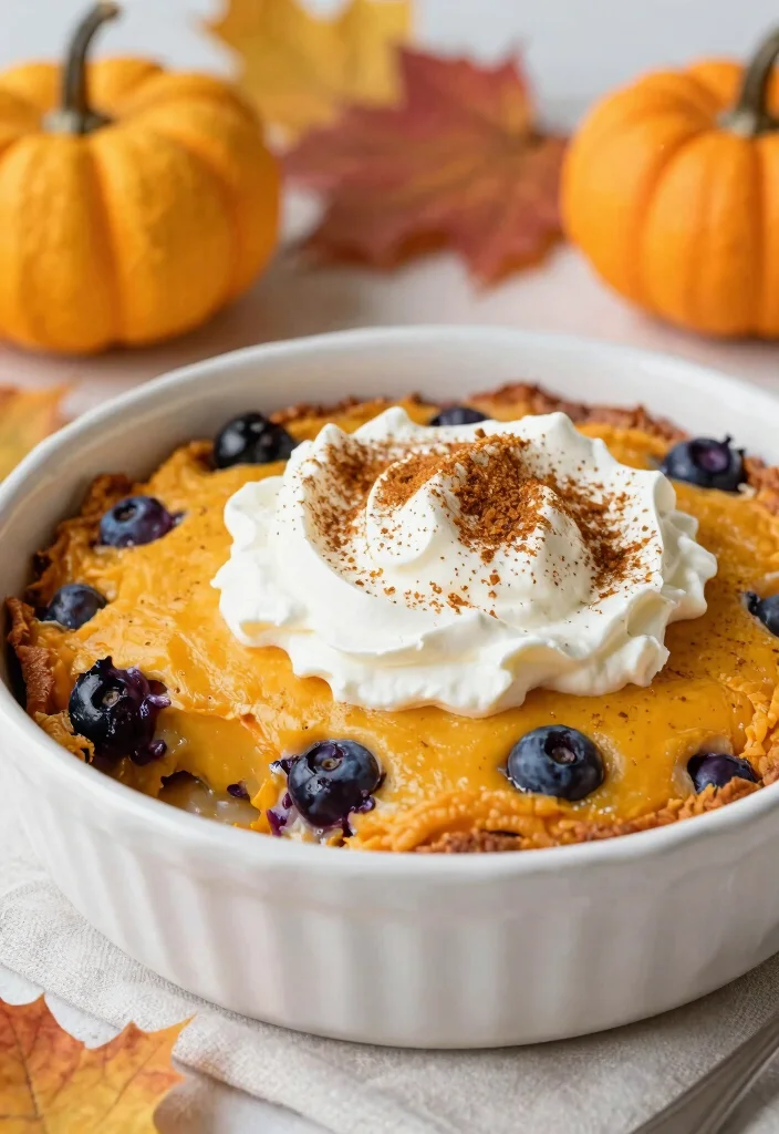 17 Blueberry Cream Cheese French Toast Bake Recipes for Weekend Brunch - 8. Pumpkin Spice Blueberry Cream Cheese Bake 1