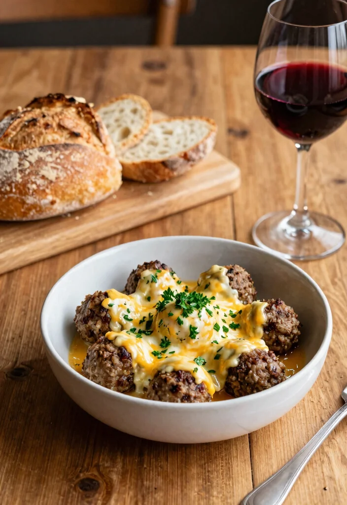 17 Crockpot French Onion Meatballs Recipes (Slow Cooker Favorites) - 1. Classic French Onion Meatballs 1