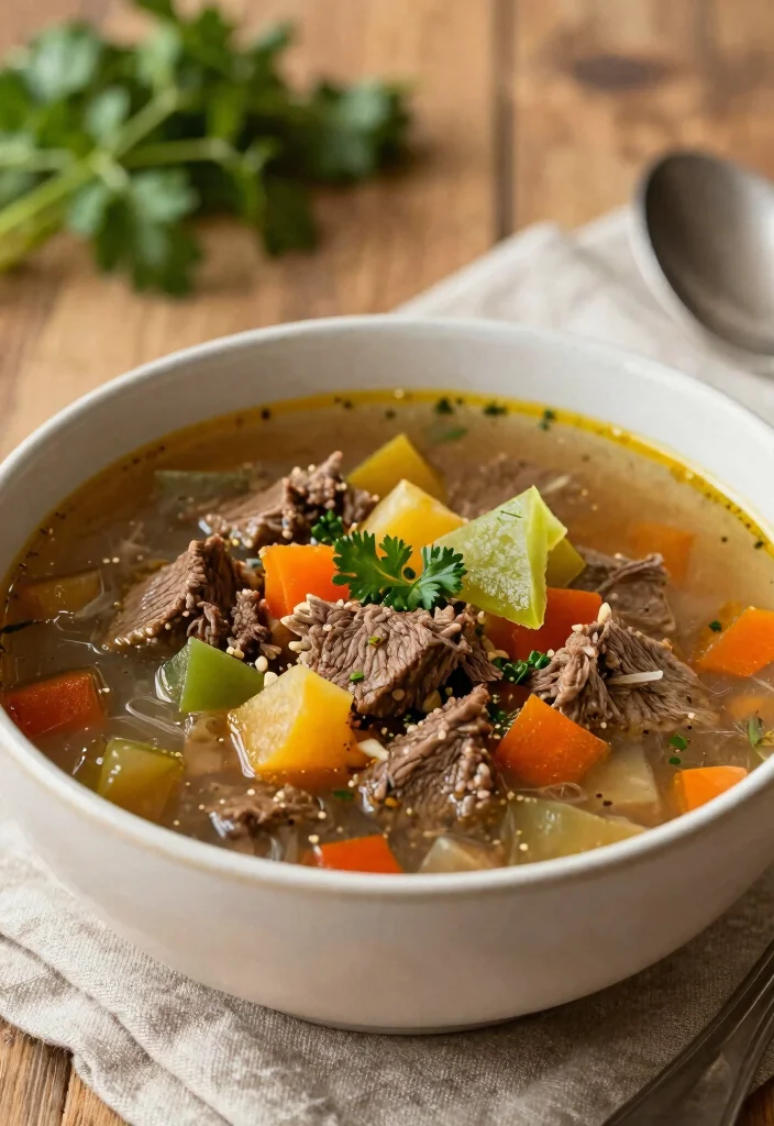17 Delicious Italian Beef Recipes (Easy & Hearty) - 14. Italian Beef and Vegetable Soup 1