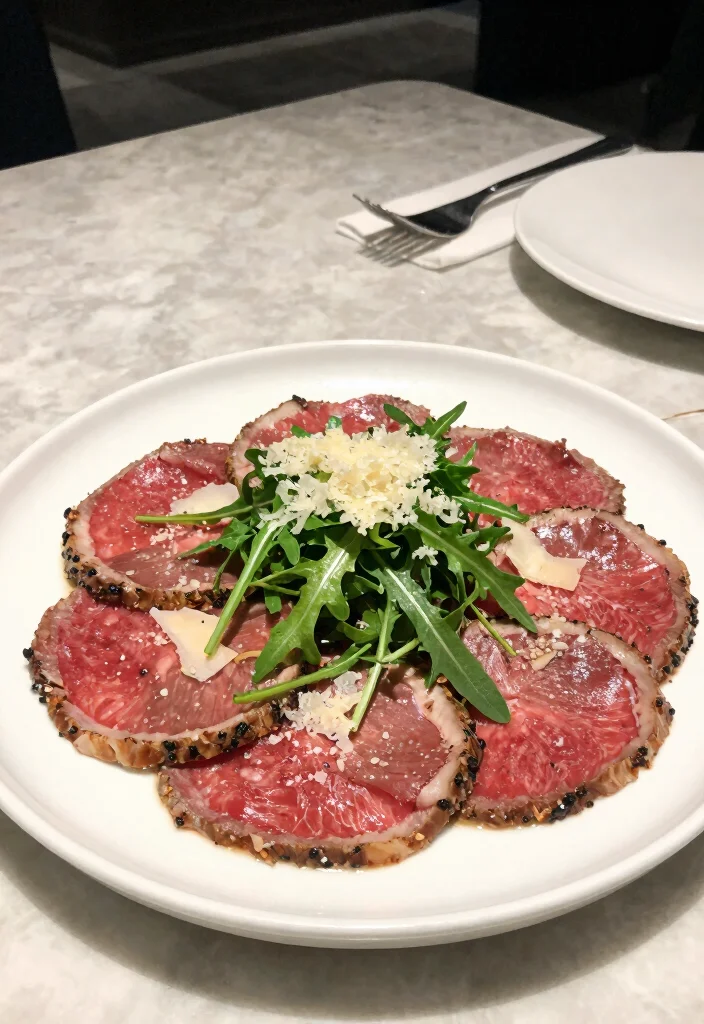 17 Delicious Italian Beef Recipes (Easy & Hearty) - 16. Beef Carpaccio with Italian Dressing 1