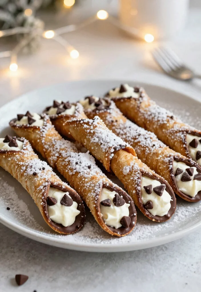 17 Easy Italian Finger Food Appetizers (Party Perfect) - 17. Chocolate-Dipped Cannoli Bites 1