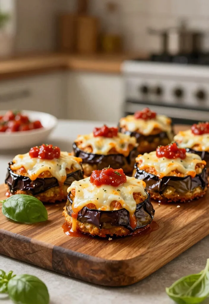 17 Easy Italian Finger Food Appetizers (Party Perfect) - 5. Mini Eggplant Parmesan 1