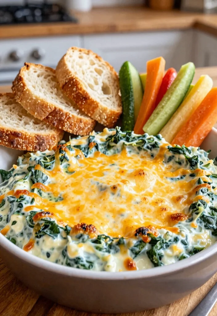 17 Easy Italian Finger Food Appetizers (Party Perfect) - 9. Italian Spinach and Artichoke Dip 1