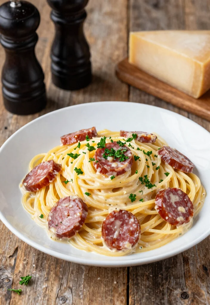 17 Easy Italian Sausage Pasta Recipes for Quick Weeknight Dinners - 7. Italian Sausage Carbonara 1