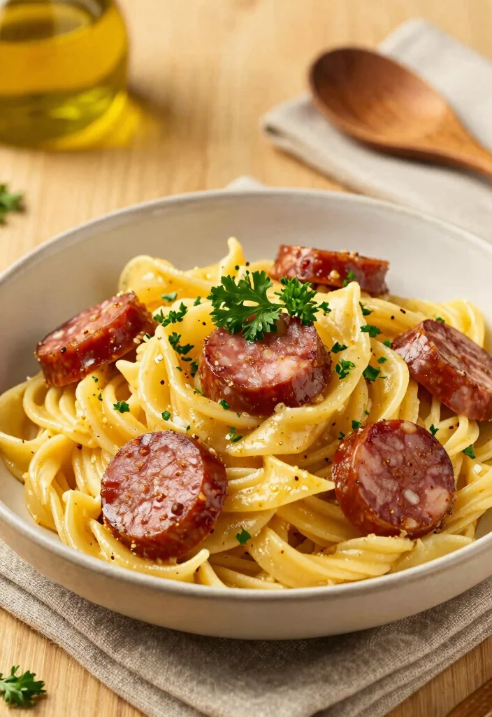17 Easy Italian Sausage Pasta Recipes for Quick Weeknight Dinners - 8. Garlic Butter Italian Sausage Pasta 1