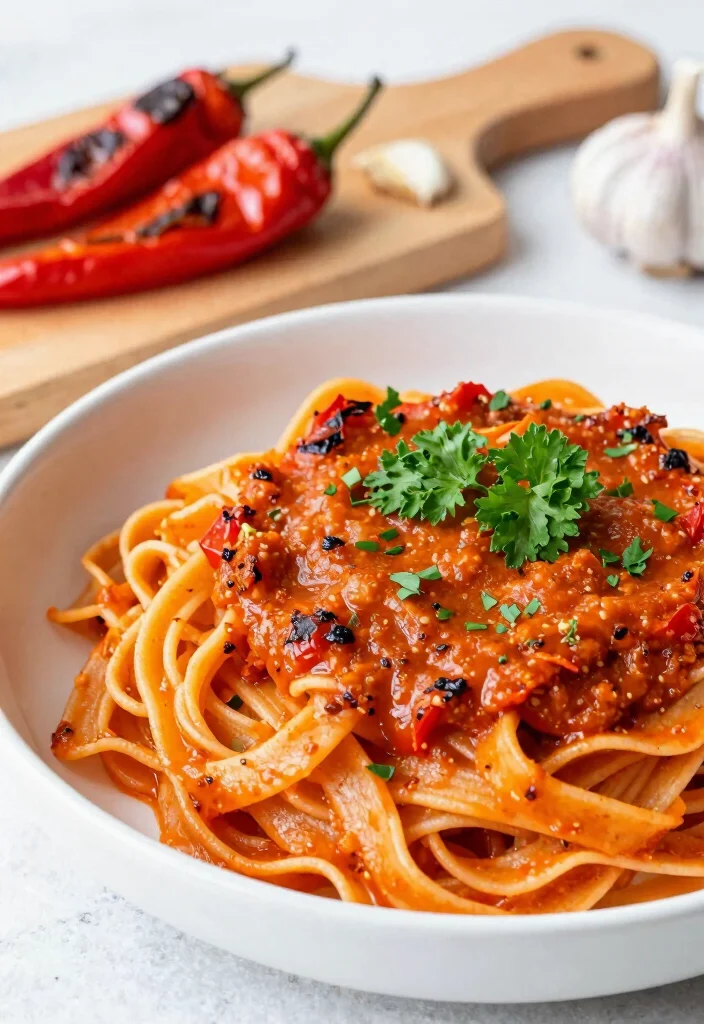 17 Easy Italian Spaghetti Sauce Recipes (Marinara to Bolognese) - 4. Roasted Red Pepper Sauce 1
